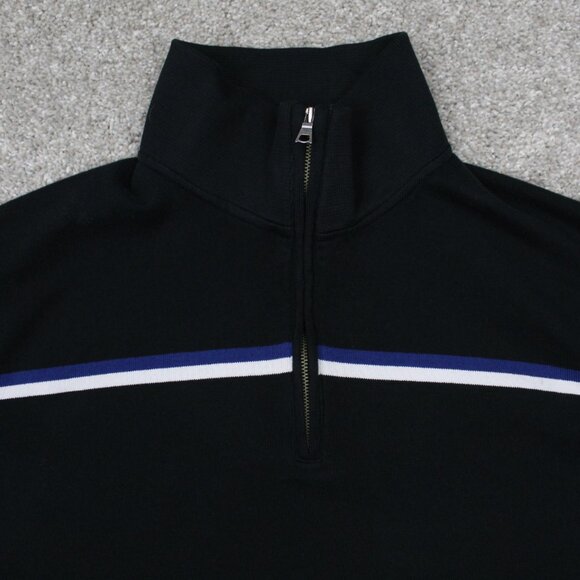 Banana Republic Sweatshirt Adult XL Black 1/4 Zip Mock Neck L/S Stretch Sweater - Picture 5 of 13